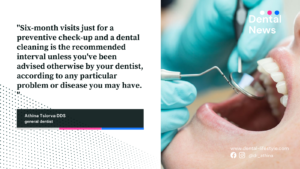Most people should visit the dentist every six months.